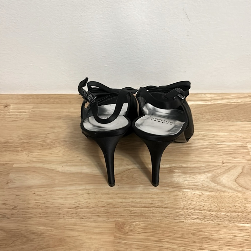 Stuart Weitzman Black Heels With Bows - image 3